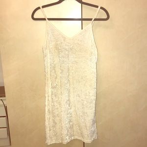 White velvet dress